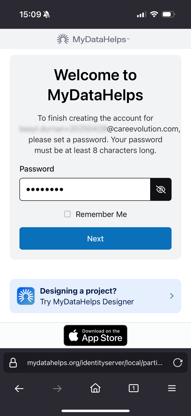 Creating a MyDataHelps account